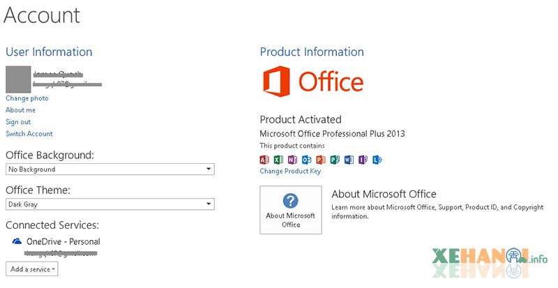 Phần mềm Microsoft Office 2013 đã được active thành công