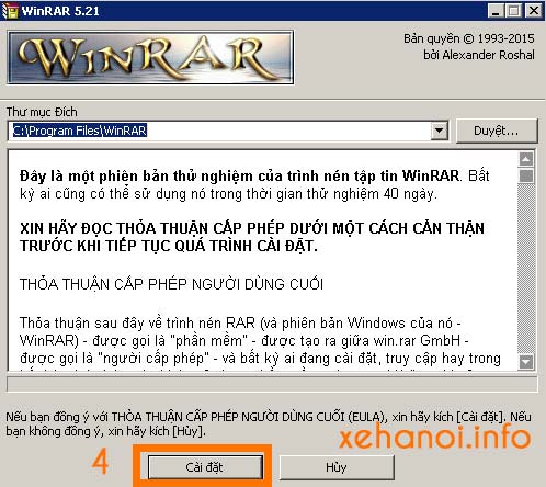 THỎA THUẬN CẤP PHÉP NGƯỜI DÙNG CUỐI CỦA WINRAR