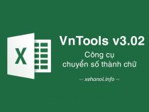 Phần mềm đổi số thành chữ vnTools v3.02 trong Excel