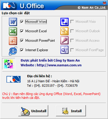 Phần mềm UOffice 2.0 đổi font chữ VNI sang Times New Roman miễn phí