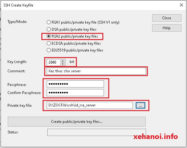 Tạo file SSH Key bằng ZOC Terminal