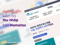 Hướng dẫn kiểm tra thu nhập mà công ty khai báo trên Hometax Korea